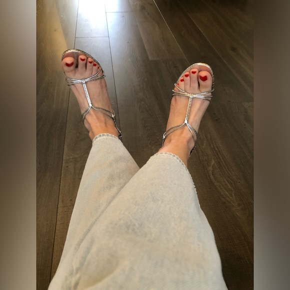 YSL gorgeous silver summer sandals Saint Laurent. Worn 2x - Picture 12 of 17